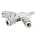 Badafaci 3 Way Air Splitter, Aluminum Manifold with Quick Connect System, Strong Sealing and Dust Prevention for Industrial Pneumatic Tools