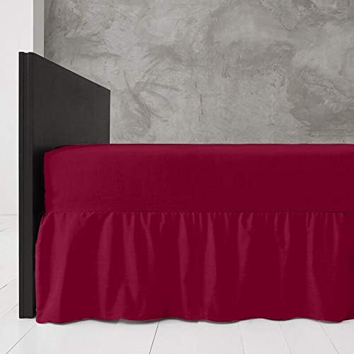 Egypto Plain Dyed Deep Fitted Valance Sheet Single  Easy Care Soft & Durable Fitted Sheet with 30 cm Deep Frill  Breathable  Fit Over Mattress  Machine Washable (Single,Duck Egg)