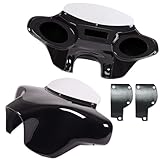 Vector Batwing Fairing Compatible with Yamaha V Star 650/1100 Classic - Fiberglass Motorcycle Fairing with 2X 6'x9' Speaker Cutouts - Yamaha V Star Motorcycle Windshield