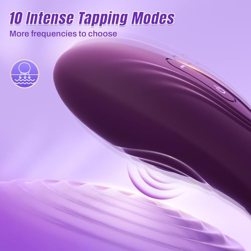 Image of Wearable Vibrator Adult Sex Toys - BIG SHOCKED Couples Vibrators Sex Toy for Women Female Sex Toy Dildo Clitoral G Spot Vibrator with Powerful 10 Tapping & 10 Vibrating Double-Ended Dildos Sex Machine