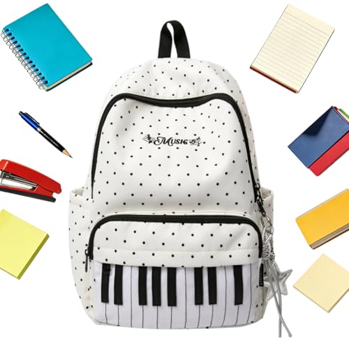 Mochila de viaje de gran capacidad estampada con compartimento para portátil 6