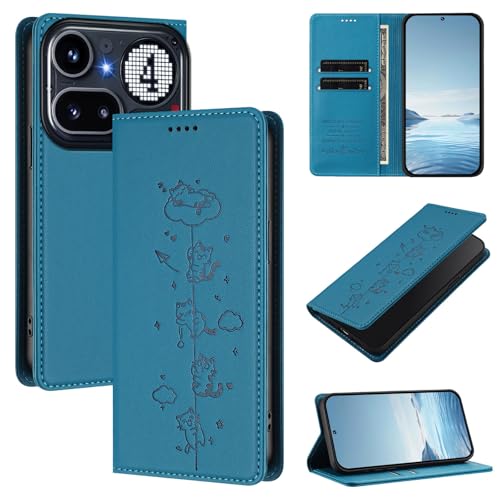 �X�}�z�P�[�X �Ή��@�� for Nothing Phone (4a) Pro �X�}�z�P�[�X�y�J�[�h�z���_�[�E�E�H���b�g�E�}�O�l�b�g�o�b�N���E�t���b�v�E�X�^���h�@�\�t���zLakeBlue