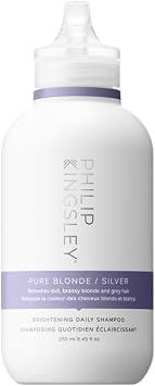 Philip Kingsley | Pure Blonde/Silver Purple Brightening Shampoo | Colour Correcting Shampoo for Blonde, Silver, Grey Platinum Bleached, Brassy Hair | For Orange Brassiness and Yellow Tones | 250ml