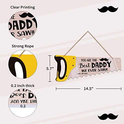 Facraft Father's Day Decorations You Are The Best Dad Signs From Daughter Son,Christmas Birthday Father's Day Gift Funny Garage Decor Sign For Man Cave Bedroom Wall Home Fathers Day Party Decoration #TOP6