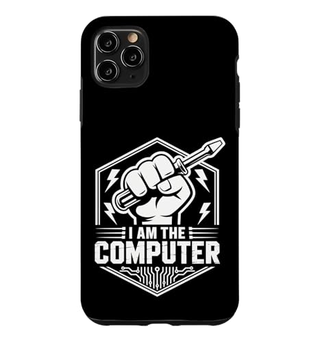 AM THE COMPUTER Tech ���J�j�b�N�h���C�o�[ �� �K�C �X�}�z�P�[�X iPhone 11 Pro Max �p
