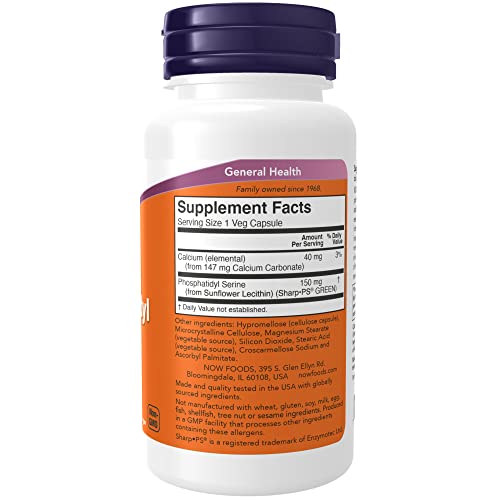 Now Supplements, Soy-Free Phosphatidyl Serine (150Mg), Brain Health*, 60 Veg Capsules #TOP14