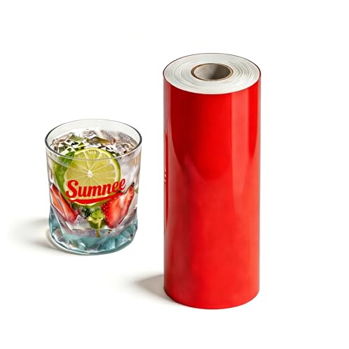Red Permanent Vinyl for Cricut Cutting Machine, 12" x 40FT Adhesive Vinyl
