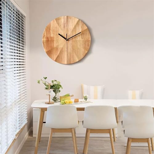 Horloge murale en bois simple et décoration créative de restaurant - 8