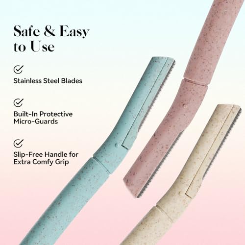 Dermaplaning-Tool-Eyebrow-Razors-for-Women-and-Men-Eyebrow-Trimmer-with-Precision-Cover-Facial-Shaver-Face-Hair-Removal-Disposable-Dermaplane-Razor-for-Face-6pcs