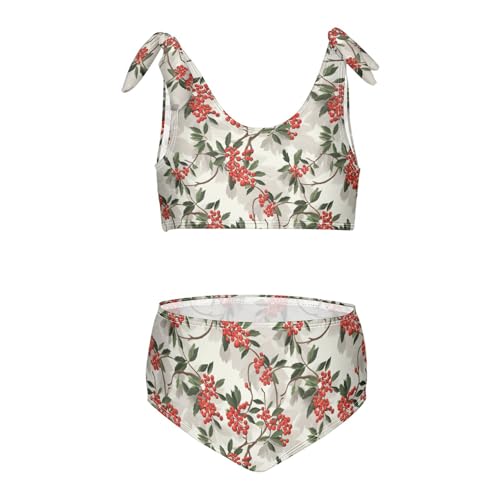 KLL Girls Swimsuit Bikini Set Cute Tankini Bikini Set with Adjustable Strap