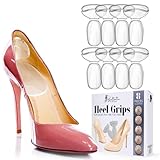 Ballotte Premium Silicone Heel Pads for Shoes. Soft Heel Grips or Inserts for Big Shoes, Alleviates Slipping & Discomfort, Comfortable Cushioning for High Heels, 8-Pack (Natural)