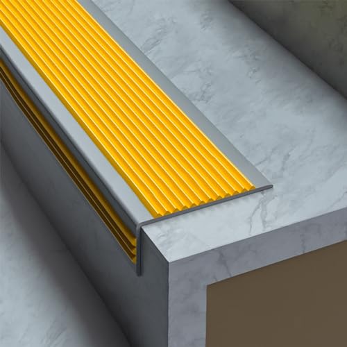 Moldura de vinilo para borde de escalones: evite caídas con goma impermeable dorada