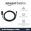 Amazon Basics Cavo da Mini DisplayPort a HDMI, con connettori rivestiti in oro, supporta audio digitale nitido e risoluzione Full HD, 1.83 m, Nero #1