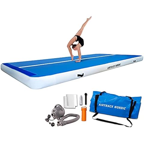 AIRTRACK NORDIC Deluxe Wide tapete de riel de Aire Ancho con Bomba de Aire eléctrica Cover