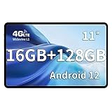 TECLAST T50 Top Gaming Tablet 11 Zoll, 16GB RAM+128GB ROM(2TB TF) Android 12 Tablett, T616 Octa-Core 2,0GHz, 8MP+20MP, 2k TDDI 2000x1200, 18W+7500mAh, 4G LTE/5G WLAN/Google GMS/GPS/Widevine L1(2023)