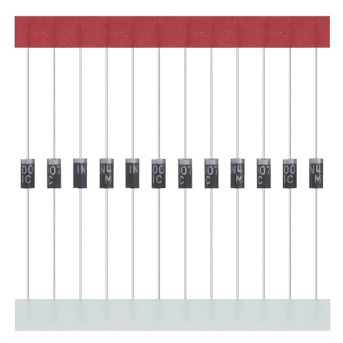 ALLECIN 150Pcs 1N4007 IN4007 Rectifier Diode 1A 1000V 4007 Doorbell Diodes 1 Ampere 1000 Volt Dioden DO-41 Package