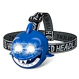 LED Headlamp Flashlight - LED Head Torch for Kids with 3 Adjustable Lighting Mode - Shark Toy Headlights for Camping, Hiking, Reading, and Parties