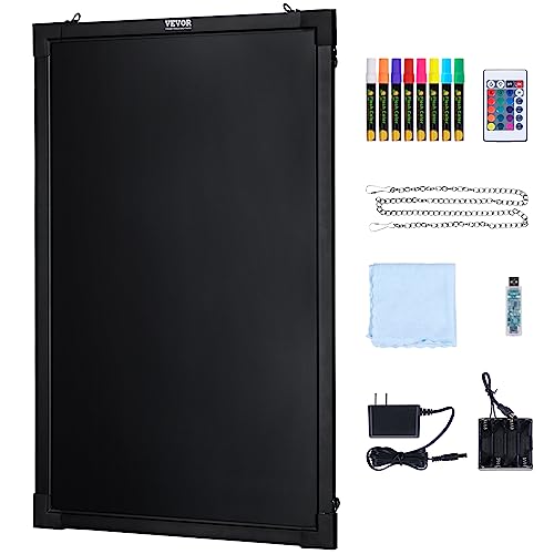 VEVOR LED Message Writing Board, 16"x12" Illuminated Erasable Lighted Chalkboard, Neon Effect Menu Sign Board, Drawing Board with 8 Fluorescent Chalk Markers and Remote Control, for Home Wedding Shop by VEVOR - Image 8