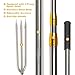 Cyfie Telescopic Fishing Gaff Flounder Gig, Stainless Steel Fishing Hunting Harpoon Pole with Spear Hook Barbed, Heavy Duty Frog Flounder Gig for Ice Fishing Saltwater Sea (9.4ft Long with 3-Prong)