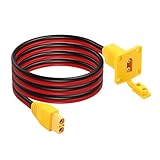 Le câble d'alimentation de montage du panneau XT90 peut fixer une extrémité de la poule mâle XT90 au panneau et connecter l'autre extrémité de la poule femelle XT90 à une banque d'alimentation portable ou à un modèle d'équipement d'aviation pour la transmission d'énergie.