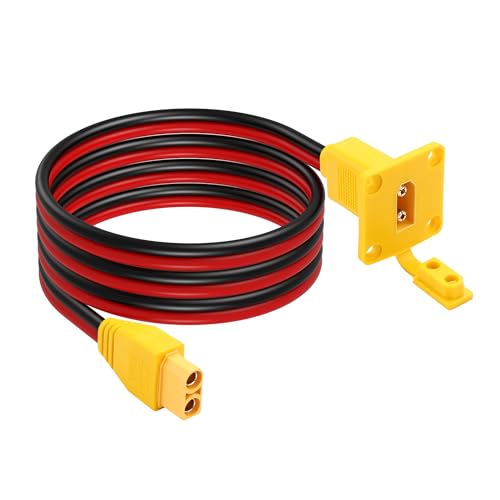 GINTOOYUN XT90 Kabel zasilający do montażu panelowego 10AWG XT90 męski na żeński panel instalacyjny przewód zasilający do baterii Lipo FPV drona itp. (1 m)