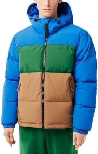 Image of Lacoste mens Water-repellent Hooded Puffed Jacket