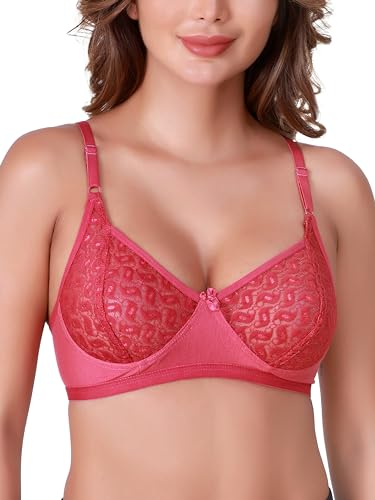 Image of SKDREAMS Naina Net Seamed Non Padded Full Coverage Non-Wired Women Full Coverage Bra