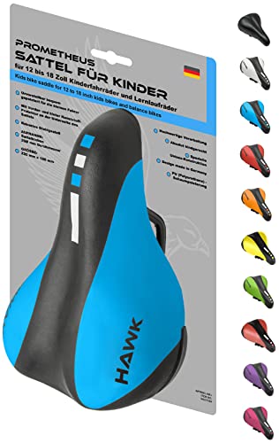 PROMETHEUS BICYCLES Fahrradsattel Kinder | Kindersattel Fahrrad | Kinderfahrrad Sattel Unisex 12 14 16 18 Zoll | BMX Sattel Kinder weich bequem