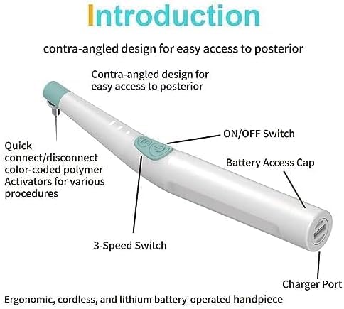 Equipo Dental Endo Irrigador, Activador Dental Endo Ultra Irrigador con 120 Puntas, Activador de Odontología Limpieza de Dientes Instrumento Dental Limpieza Endo