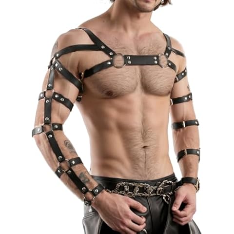 ZEOABSY Adjustable Leather Chest Harness for Men Cover