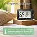 6-Pack Mini Hygrometer Indoor Humidity Meter, Mini Digital Thermometer Humidity Gauge Meter, Indoor Thermometer Hygrometer Monitor Fahrenheit (℉) for Reptile Thermostat, Jars Reptile, Fridge