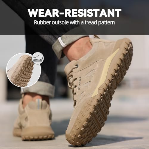 Dumsiyin Steel Toe Work Shoes for Men, Wear Resistant Safety Shoes with Puncture Protection for Construction Industrial Work, Breathable and Comfortable by Dumsiyin - Used condition - Image 4