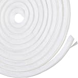 Draft Excluder for Doors, Draught Excluder for Windows, 9 mm(W) x 9mm(T) x 10 Meters(L) Self-Adhesive Brush Seal Strip Air Stopper for Door, Window, White