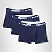 Lacoste Men's Cotton Stretch Essentials Trunks, 3-Pack, Navy Blue, Large