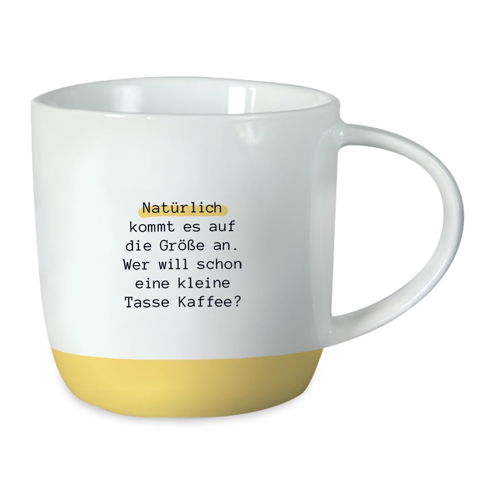 Grafik-Werkstatt Coffee Mug with Saying in German Language, 300 ml, Cup Made of Natural Porcelain