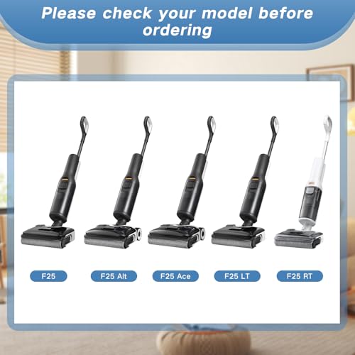 Image of Roller Brush and Filters Replacement Parts for Roborock F25 / F25 Ace / F25 Alt / F25 LT /F25 Ultra Cordless Wet Dry Vacuum Cleaner- 2 Roller Brushes + 2 HEPA Filters + 1 Cleaning Brush (5 Pcs)