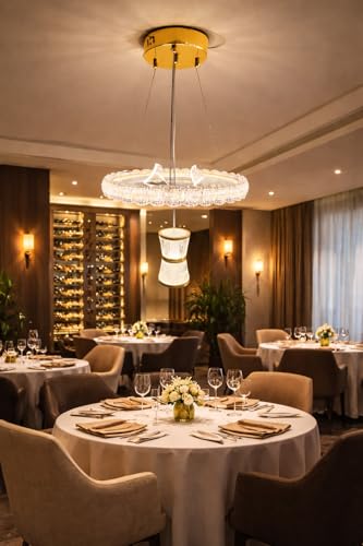 Image of Modern 20248 LED Pendant Chandelier Light | Warm White Decorative Lighting Fixture Contemporary Hanging Lamp | Ideal for Dining Room,Living Room,Kitchen Island & Hall