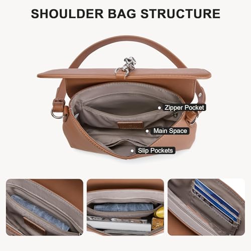BOSTANTEN Small Purses for Women Trendy Leather Shoulder Bag with Adjustable Strap4