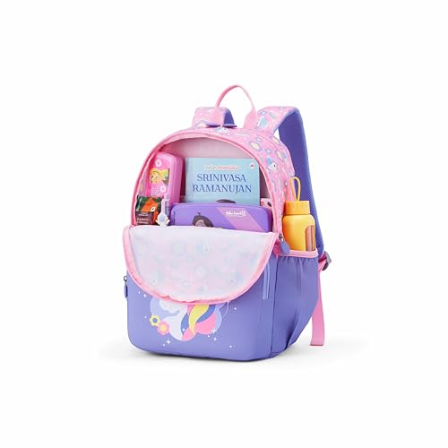 Image of American Tourister Lush | 26 Ltrs | 2 Compartments | Bottle Pocket | Ergonomic Padded Back Panel & Shoulder Straps | Kids Backpack | 1 Year International Warranty | Unicorn Lavender