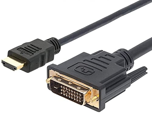Cable HDMI - DVI-D bidireccional de 3 metros negro con revestimiento de PVC