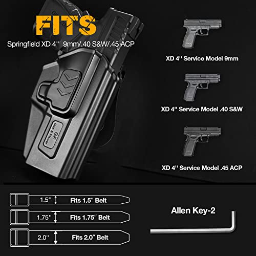 Gun&Flower OWB Holster for Beretta 92FS/ Taurus TH9 / TH9C Pistol/Sig Sauer P365/P365 SAS/Springfield XD-S/CZ P10C/ CZ P10C Airsoft/Springfield XD 4'' Service Model 9MM/.40 S&W/.45 ACP