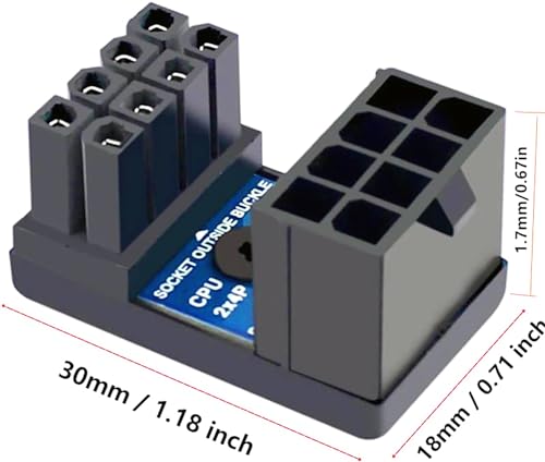 Adaptador de alimentación CPU 8 pines con giro 180 grados miniatura 7