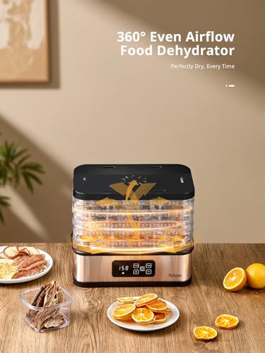 image for Yabano Food Dehydrator Machine for Home Use, 250W Electric Dryer with 
