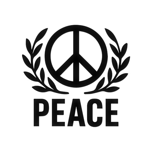 2 Pcs - No Background - Waterproof Car Sticker Decal of Serene Peaceful Imagery for Tranquil Spaces - Uplifting Vibes and Harmony (Black, 5.1'' x 4.8'') |k68612BL