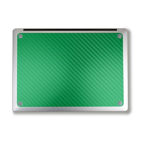 Image of Carbon Fiber Laptop Skin Compatible with Surface Laptop 7 15 inch (2024) - Solid Green - Premium 3M Vinyl Protective Wrap Decal Cover - Easy to Apply | Crafted in The USA by MightySkins