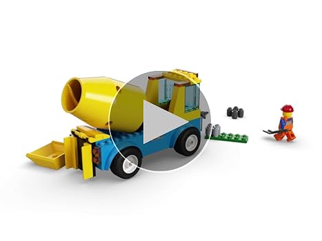 ぴか LEGO 60325 City Ciężarówka z Betoniarką, Pojazd Budowlany z
