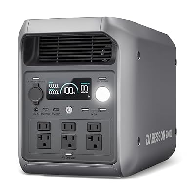 DABBSSON Portable Power Station 2000L, 2048Wh Semi-Solid LiFePO4 Battery, 2200W AC Output 6, 3300W Power Boost, 1 Hr Fast Charge, Solar Generator for Home Backup, Camping & RVs (Solar Panel Optional)