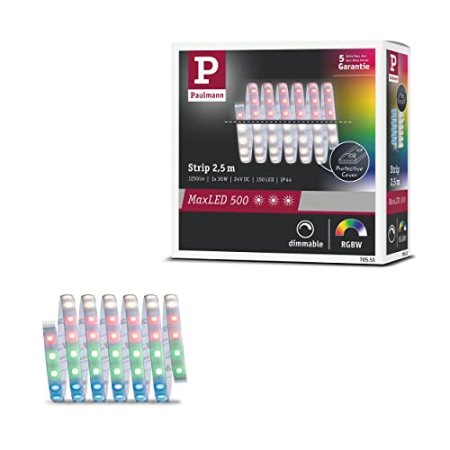 MaxLED 500 ruban LED RGBW dimmable 1375 lm Paulmann 70551 argent