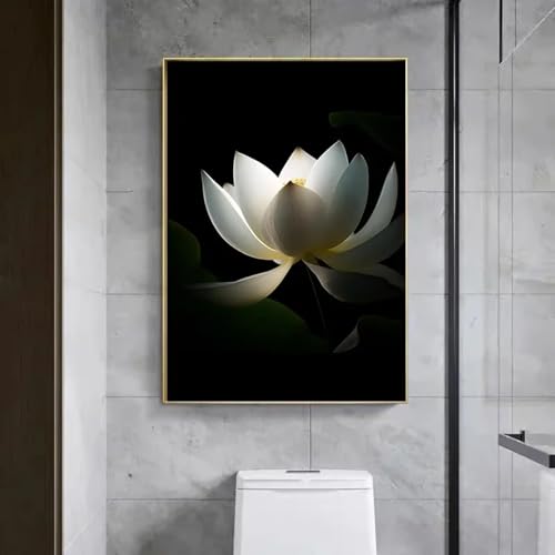Poster et tableau de nénuphar blanc style vintage classique - 2