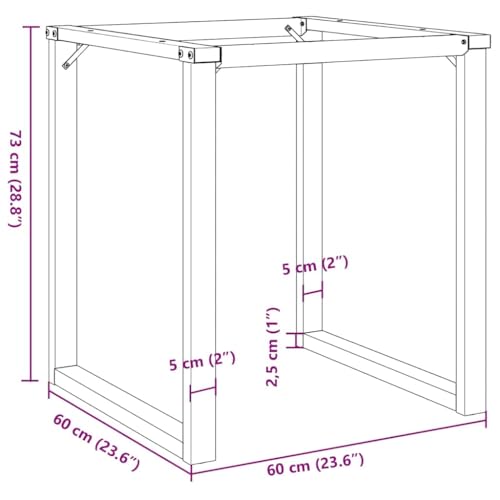 Pied de table pour table basse et meuble de salle à manger au style industriel chaleureux - 3